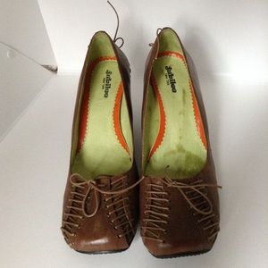 New goth punk lace heels shoes size 38 7.5